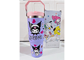 VASO TÉRMICO 900ML PERSONAJES SANRIO MOD# M-202404-2 (caja blanca con estampados sanrio)