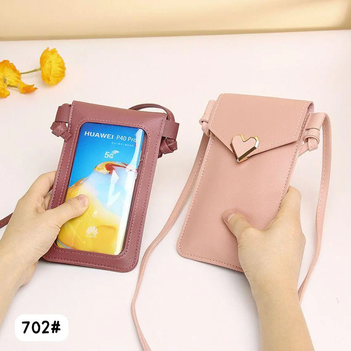 PAQ DE 6 BOLSITAS PORTA CELULAR MOD# 702( 2 NEGRAS) 3