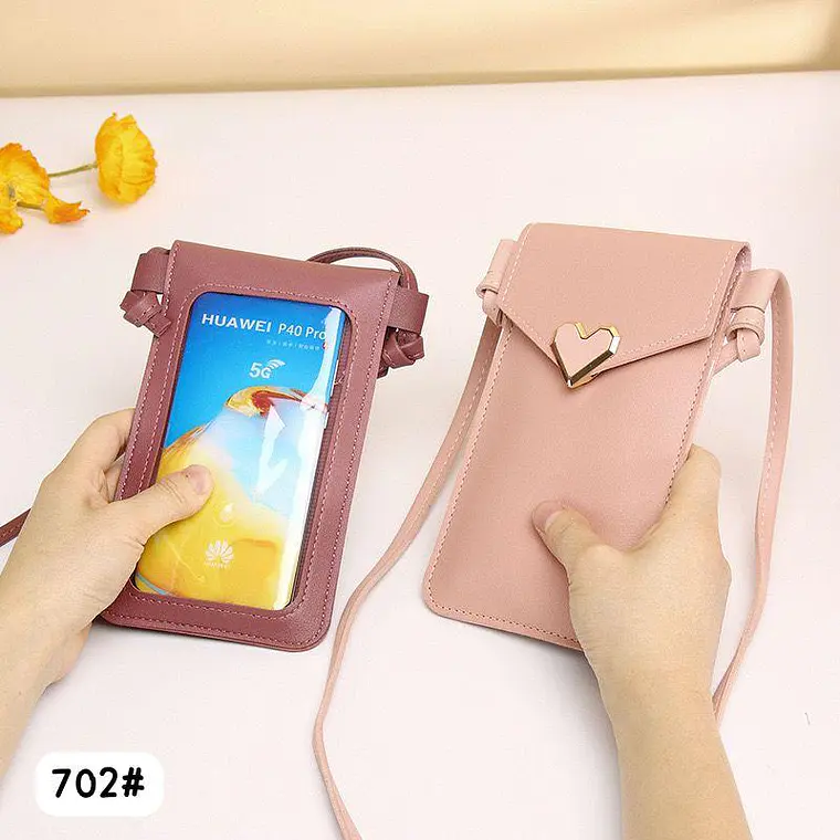 PAQ DE 6 BOLSITAS PORTA CELULAR MOD# 702( 2 NEGRAS) 3
