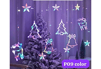 GUIRNALDA DE LUCES  EN FORMA  FIGURAS NAVIDEÑAS MOD#P09