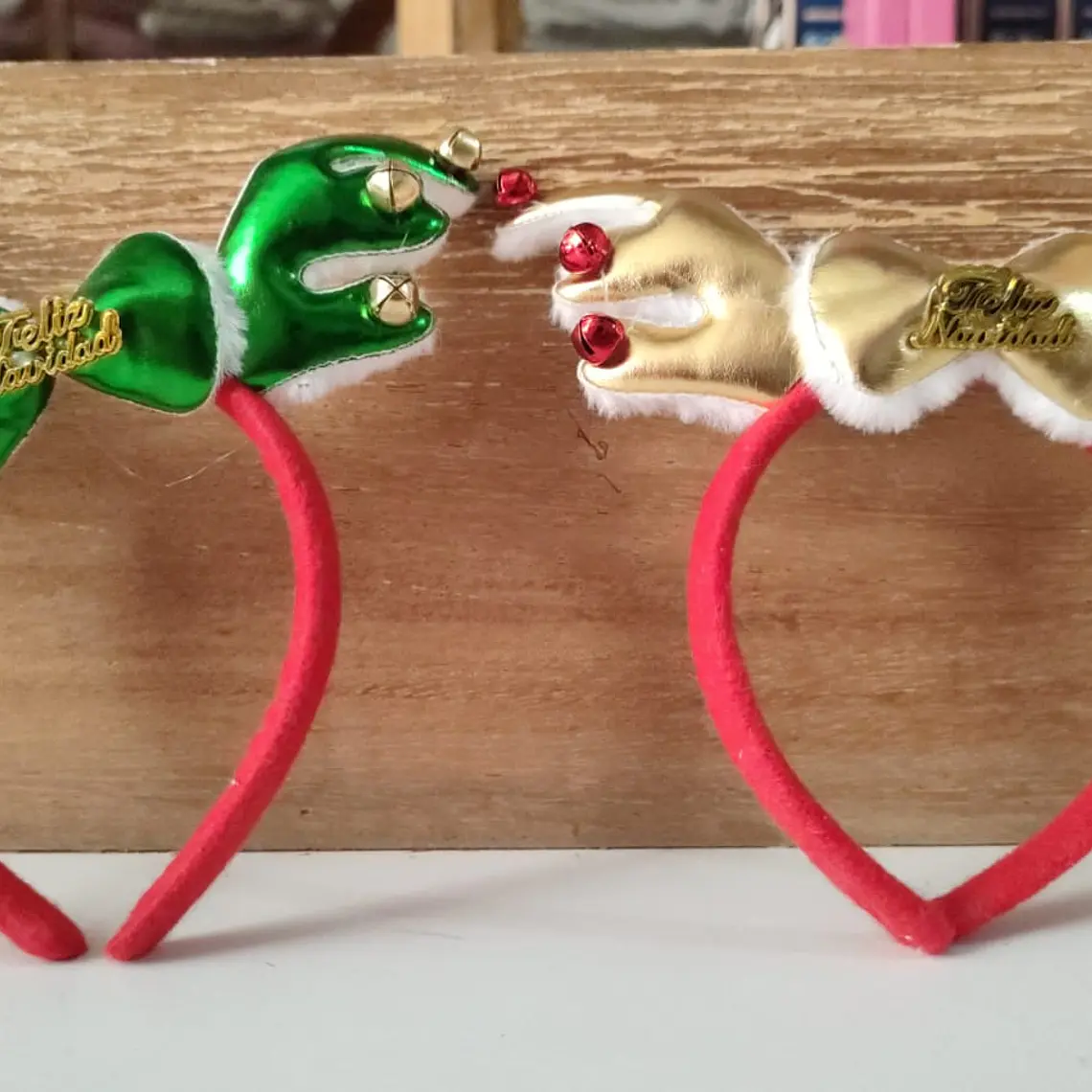 DOCENA DE DIADEMAS CUERNO RENOS FELIZ NAVIDAD MOD# YH09F5 2