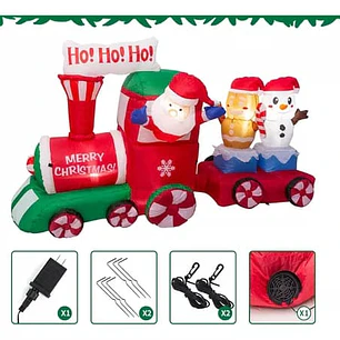 220CM INFLABLE TREN SANTA MOD#GLB-17