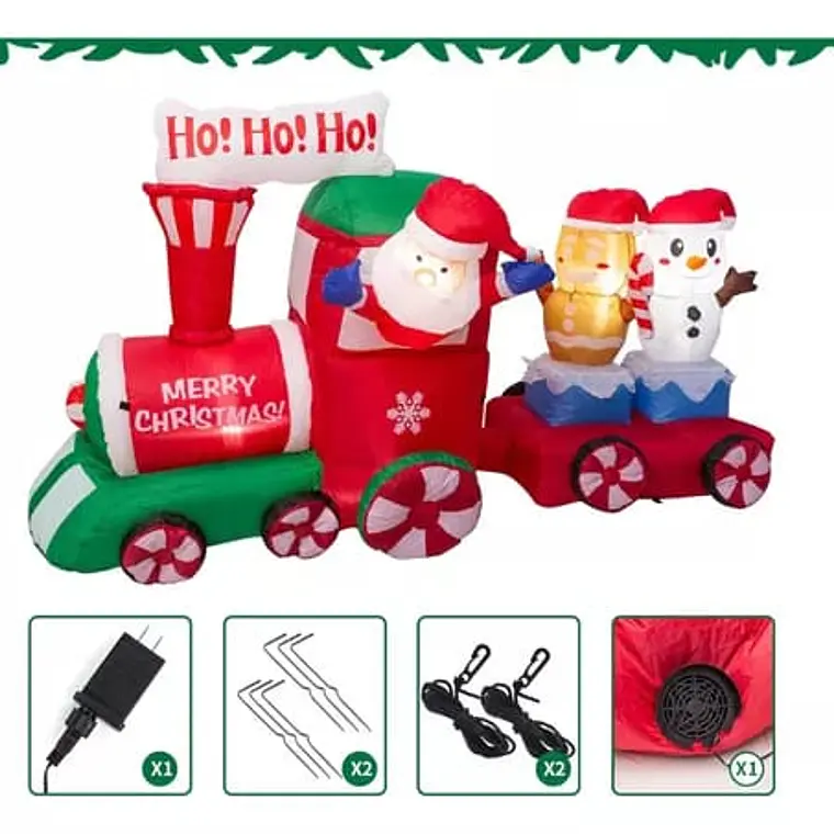 220CM INFLABLE TREN SANTA MOD#GLB-17 2