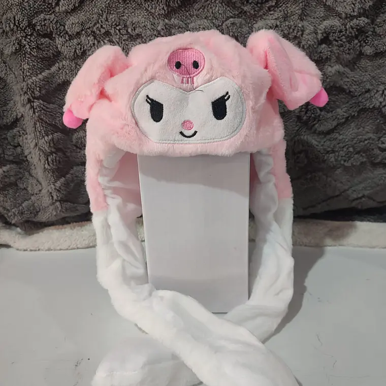 GORRO DE PELUCHE CON  OREJITAS MOVIBLES Y LUZ LED MOD#6601 (LOS TONOS Y EL DISEÑO PUEDEN VARIAR) 7