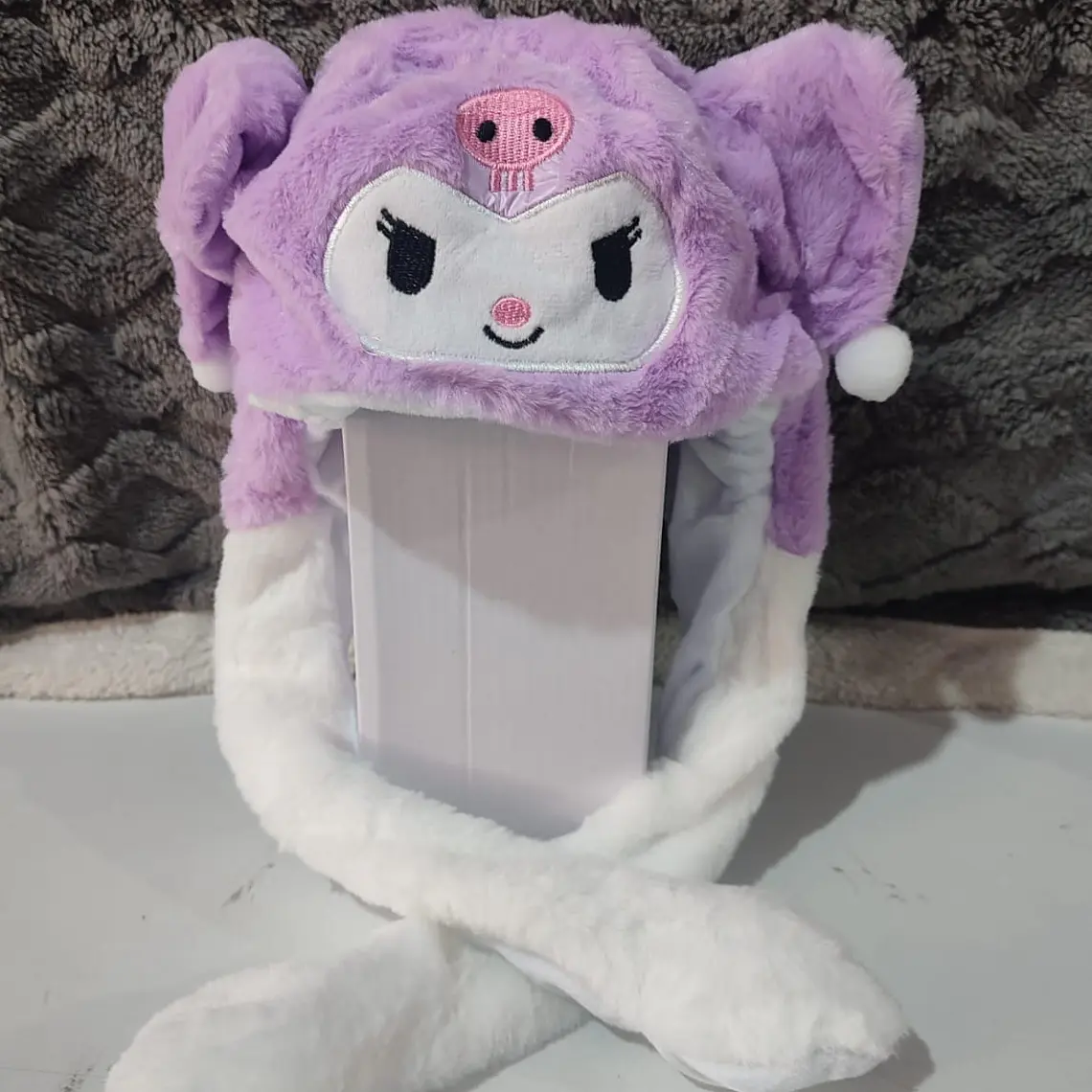 GORRO DE PELUCHE CON  OREJITAS MOVIBLES Y LUZ LED MOD#6601 (LOS TONOS Y EL DISEÑO PUEDEN VARIAR) 8