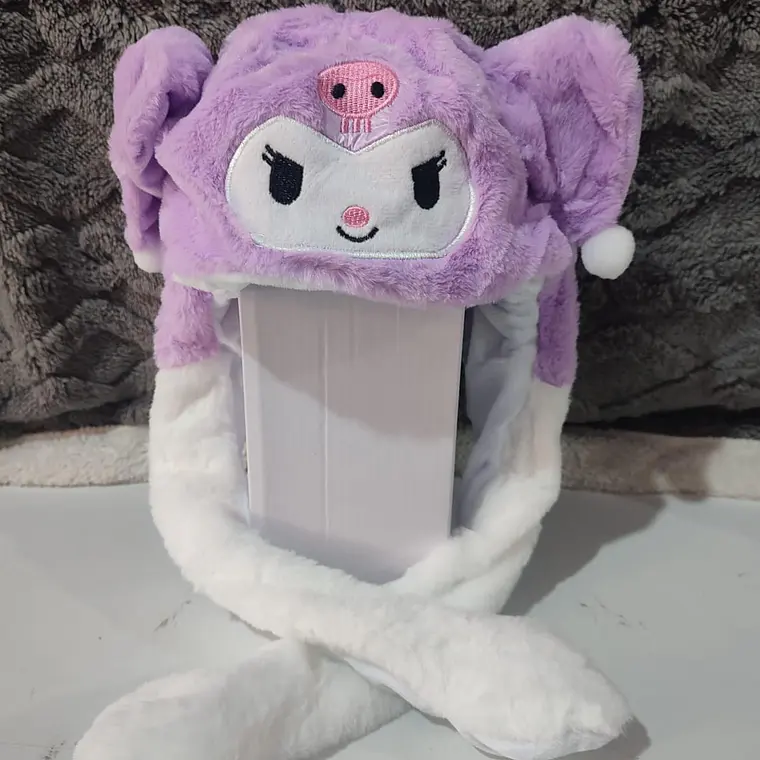 GORRO DE PELUCHE CON  OREJITAS MOVIBLES Y LUZ LED MOD#6601 (LOS TONOS Y EL DISEÑO PUEDEN VARIAR) 8