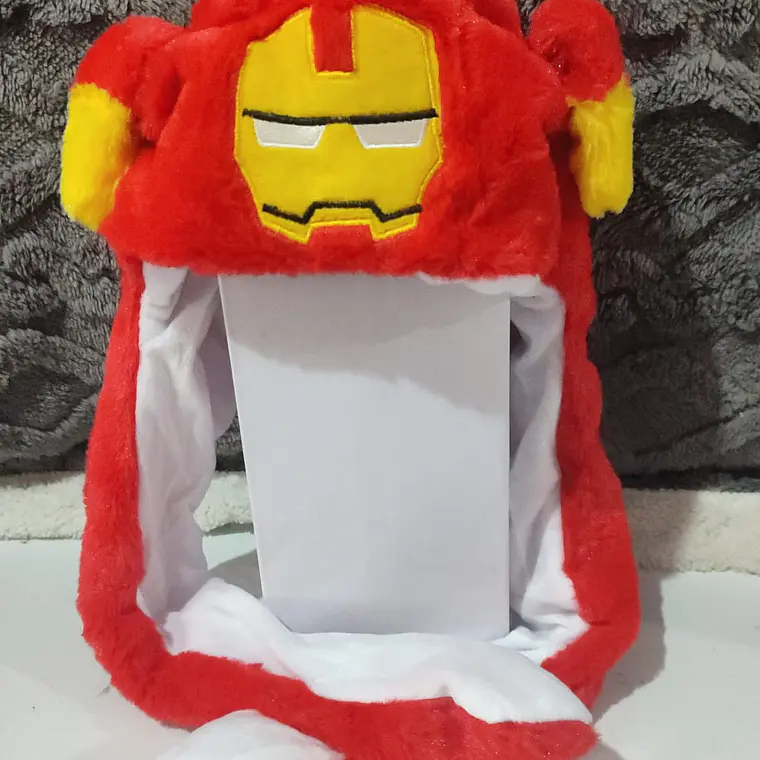 GORRO DE PELUCHE CON  OREJITAS MOVIBLES Y LUZ LED MOD#6601 (LOS TONOS Y EL DISEÑO PUEDEN VARIAR) 12