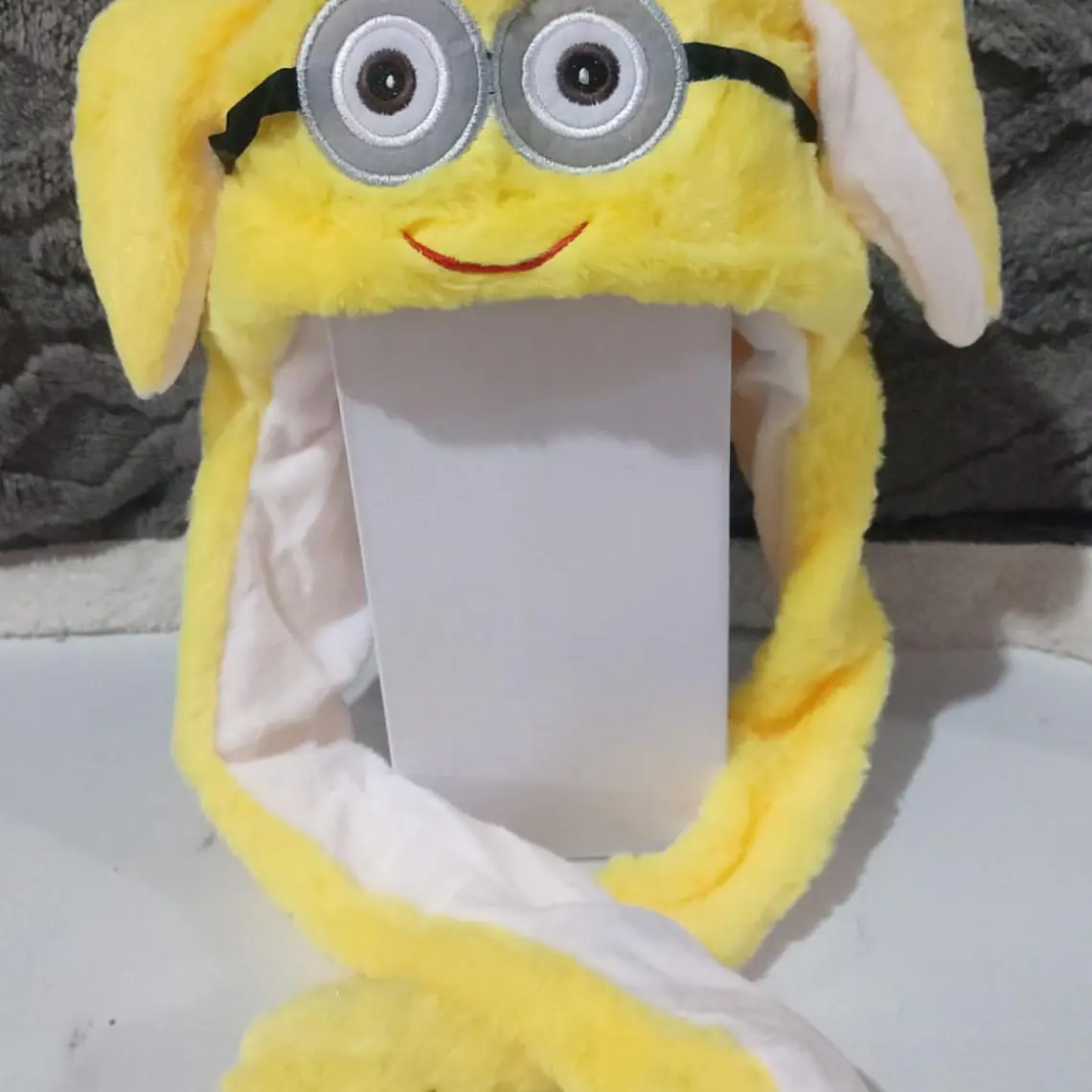 GORRO DE PELUCHE CON  OREJITAS MOVIBLES Y LUZ LED MOD#6601 (LOS TONOS Y EL DISEÑO PUEDEN VARIAR) 13