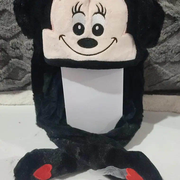 GORRO DE PELUCHE CON  OREJITAS MOVIBLES Y LUZ LED MOD#6601 (LOS TONOS Y EL DISEÑO PUEDEN VARIAR) 15