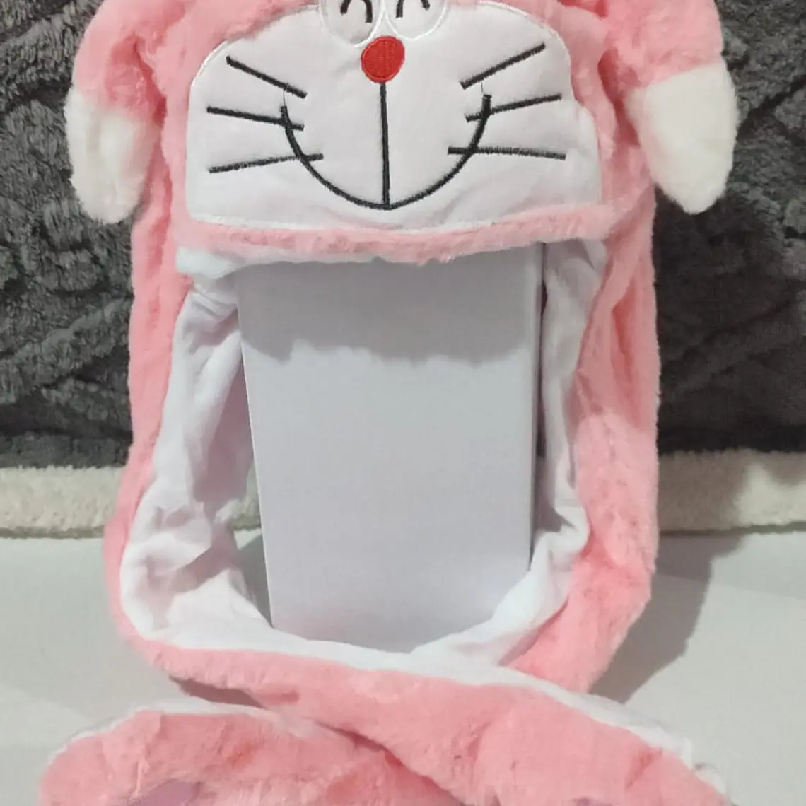 GORRO DE PELUCHE CON  OREJITAS MOVIBLES Y LUZ LED MOD#6601 (LOS TONOS Y EL DISEÑO PUEDEN VARIAR) 21