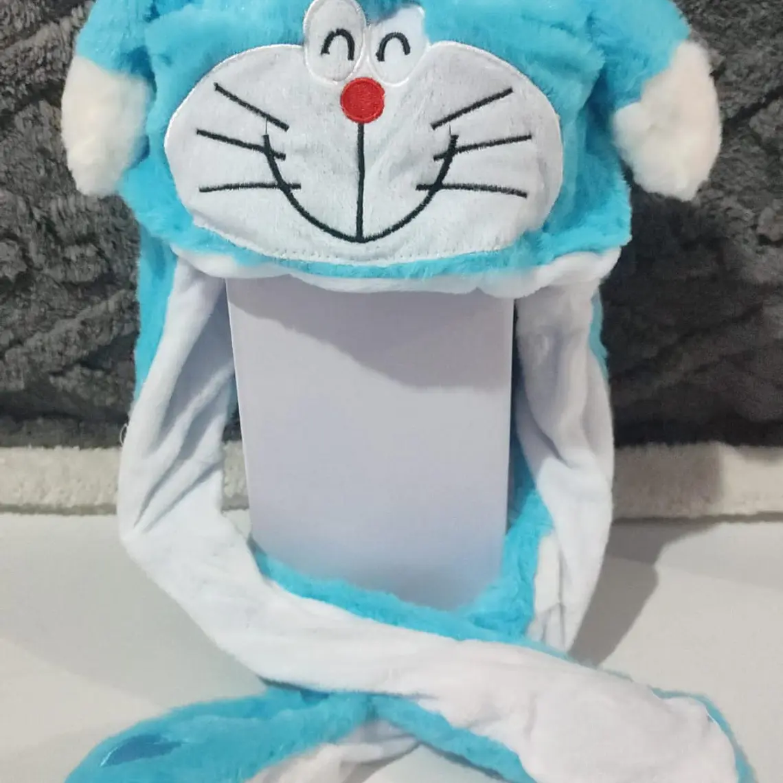 GORRO DE PELUCHE CON  OREJITAS MOVIBLES Y LUZ LED MOD#6601 (LOS TONOS Y EL DISEÑO PUEDEN VARIAR) 22