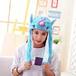 GORRO DE PELUCHE CON  OREJITAS MOVIBLES Y LUZ LED MOD#6601 (LOS TONOS Y EL DISEÑO PUEDEN VARIAR) - Miniatura 28