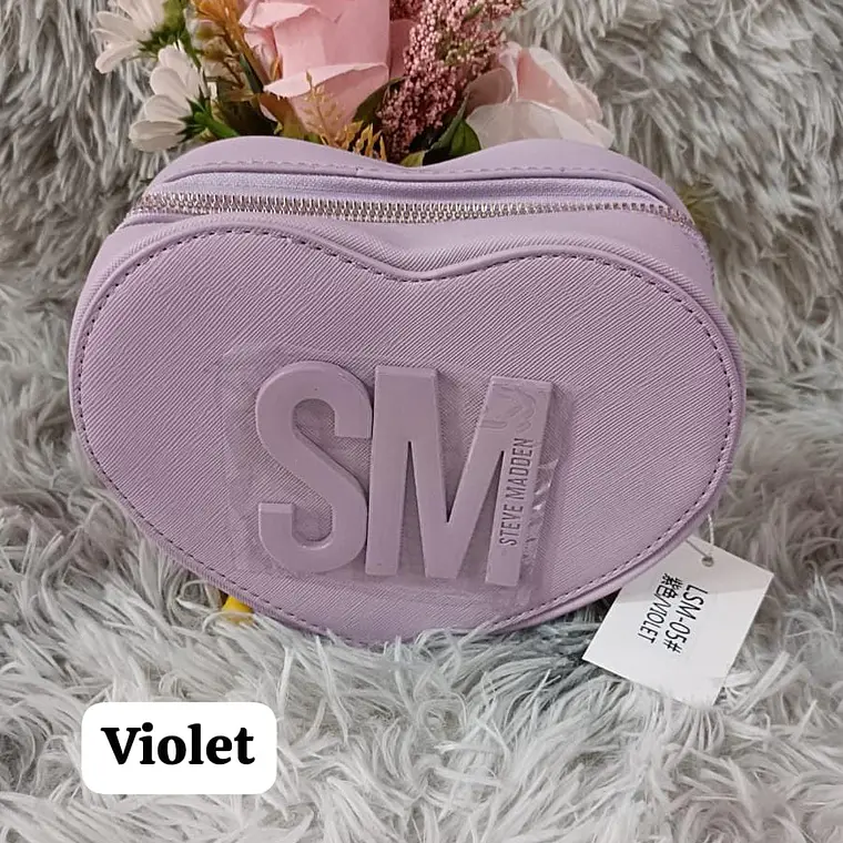 CROSS BODY IMITACIÓN STEVEMADDEN EN FORMA DE CORAZÓN MOD# LSM-05 12