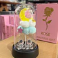 FLOR ETERNA MEDIANA CON LUZ CÁLIDA , LUNA Y OSITOS MOD# YK145 - Miniatura 3