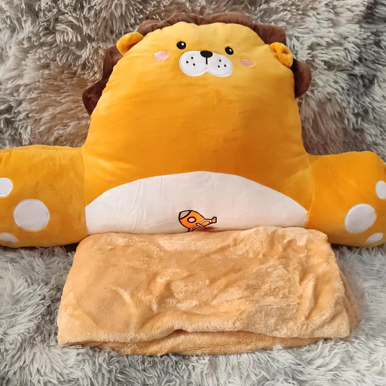 ALMOHADA PARA ESPALDA ANIMALITOS + FRAZADA MODELO #309 5