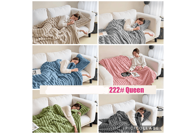 COBIJA EDREDÓN LISO QUEEN ZIZE  200 X 230 MOD# KEX008