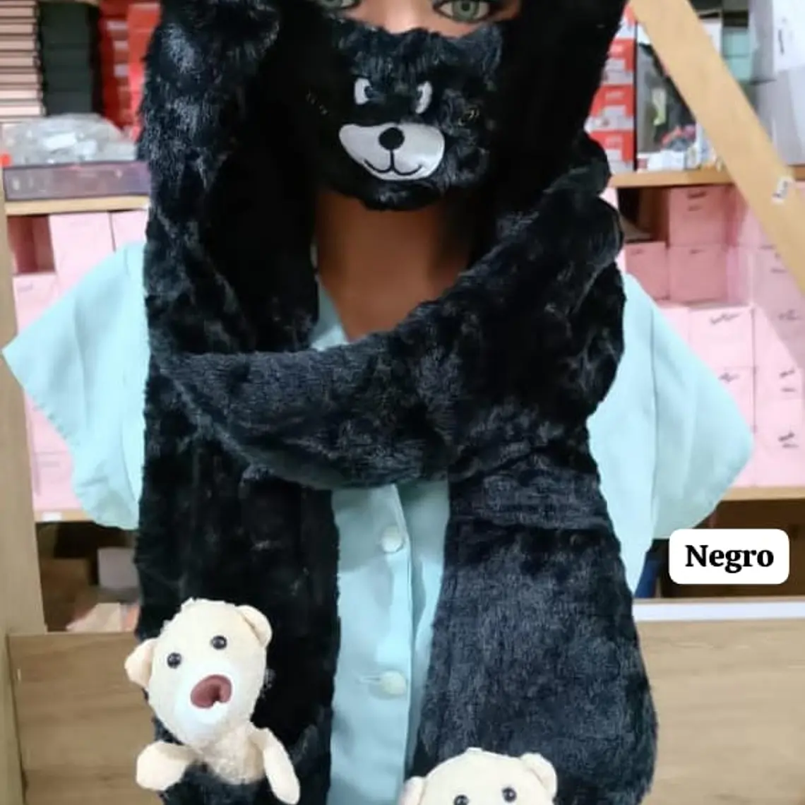 🧣 GORRO OREJITAS CON BUFANDA PARA ADULTO MOD# 10585-3🧣 3