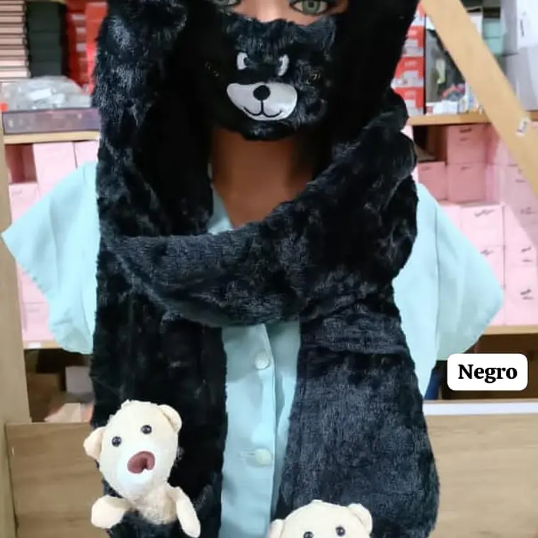 🧣 GORRO OREJITAS CON BUFANDA PARA ADULTO MOD# 10585-3🧣 3