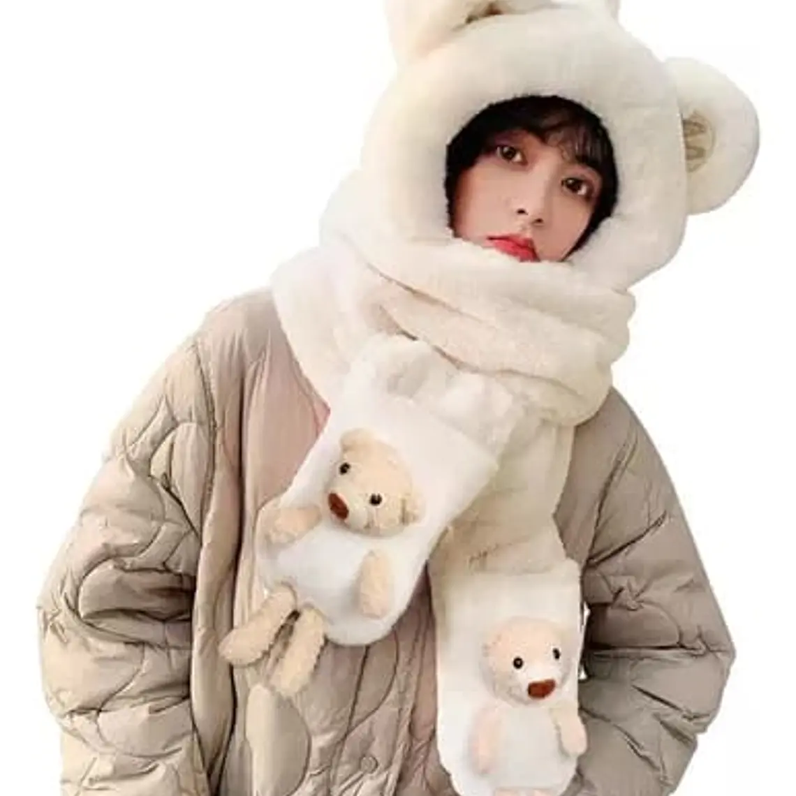🧣 GORRO OREJITAS CON BUFANDA PARA ADULTO MOD# 10585-3🧣 4