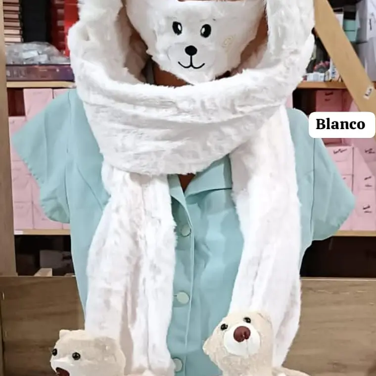 🧣 GORRO OREJITAS CON BUFANDA PARA ADULTO MOD# 10585-3🧣 5