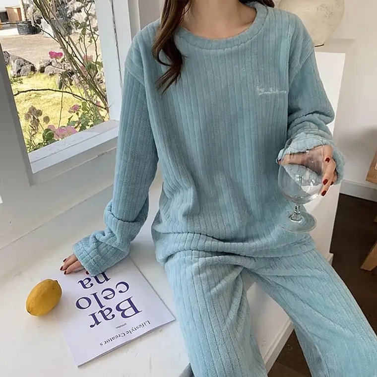 PIJAMA PANTALON Y BLUSA MANGA LARGA SIN LETRAS  MOD#  GI-PLL 8