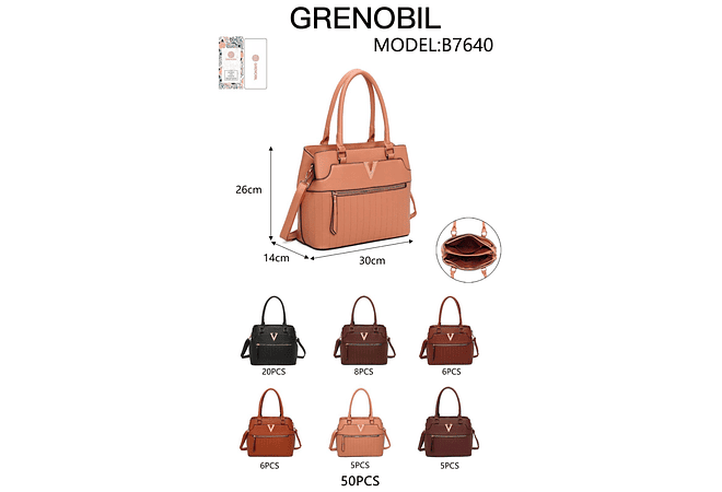 BOLSO PARA DAMA GRENOBIL VINIPIEL MOD# B7640