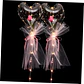 🌹 *GLOBO EN FORMA DE CORAZON CON ROSA Y LUZ LED MOD# FL203*🩷 - Miniatura 3