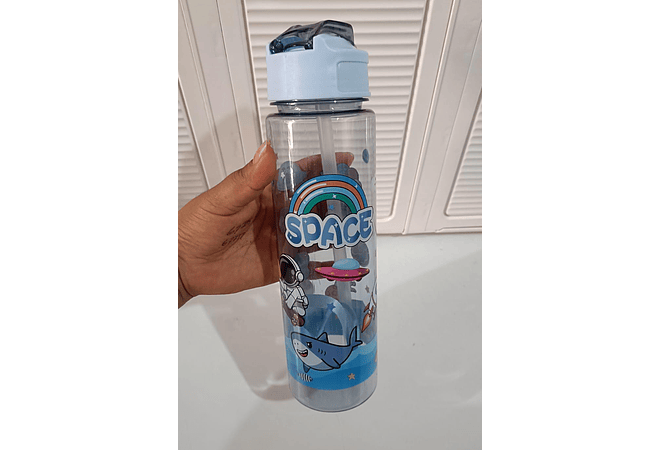 BOTE ASTRONAUTA ARCOIRIS PARA AGUA DE 800 ML MOD# 207