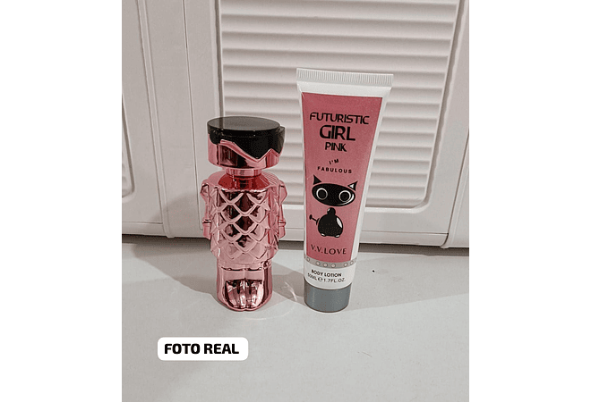 SET DE PERFUME Y CREMA GIRL PINK MOD# VL3801-29 🧴