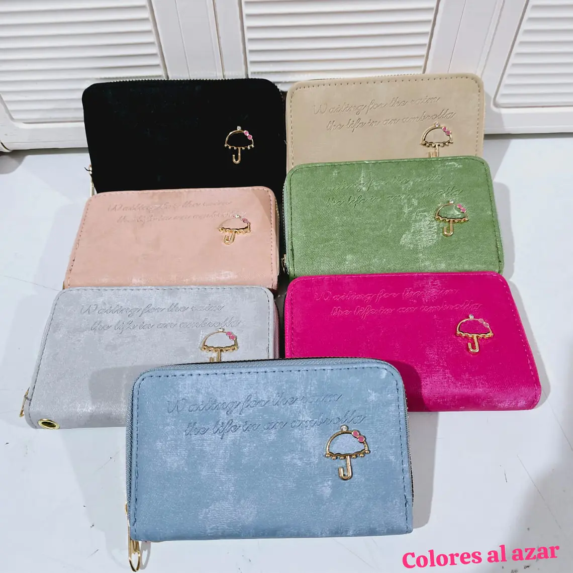 CARTERITA DISEÑO PARAGUAS MOD# W11864 ☂️(colores al azar) 1