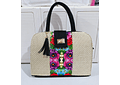 BOLSO NACIONAL DE YUTE CON ESTAMPADO FLORES MOD# B-17