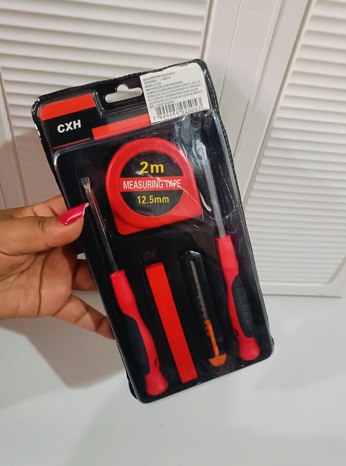 KIT DE HERRAMIENTAS COLOR ROJO  MOD# 505