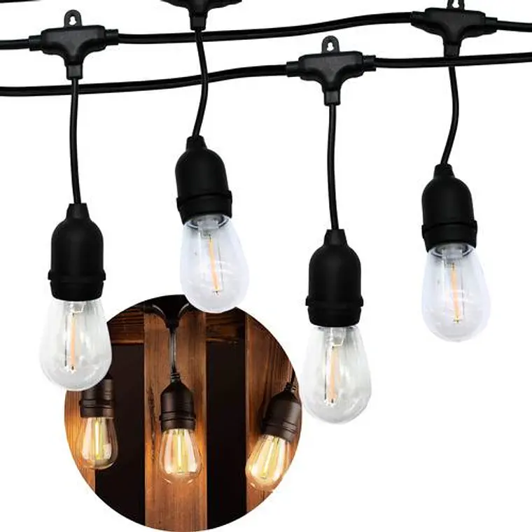💡 EXTENSION 10MTS CON 20 SOCKET PARA FOCOS NO INCLUIDOS MOD# XLJ-092 (BOLSA DE NAILO) 4