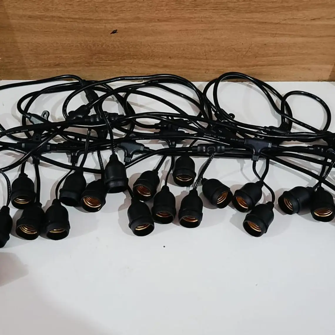 💡 EXTENSION 10MTS CON 20 SOCKET PARA FOCOS NO INCLUIDOS MOD# XLJ-092 (BOLSA DE NAILO) 1