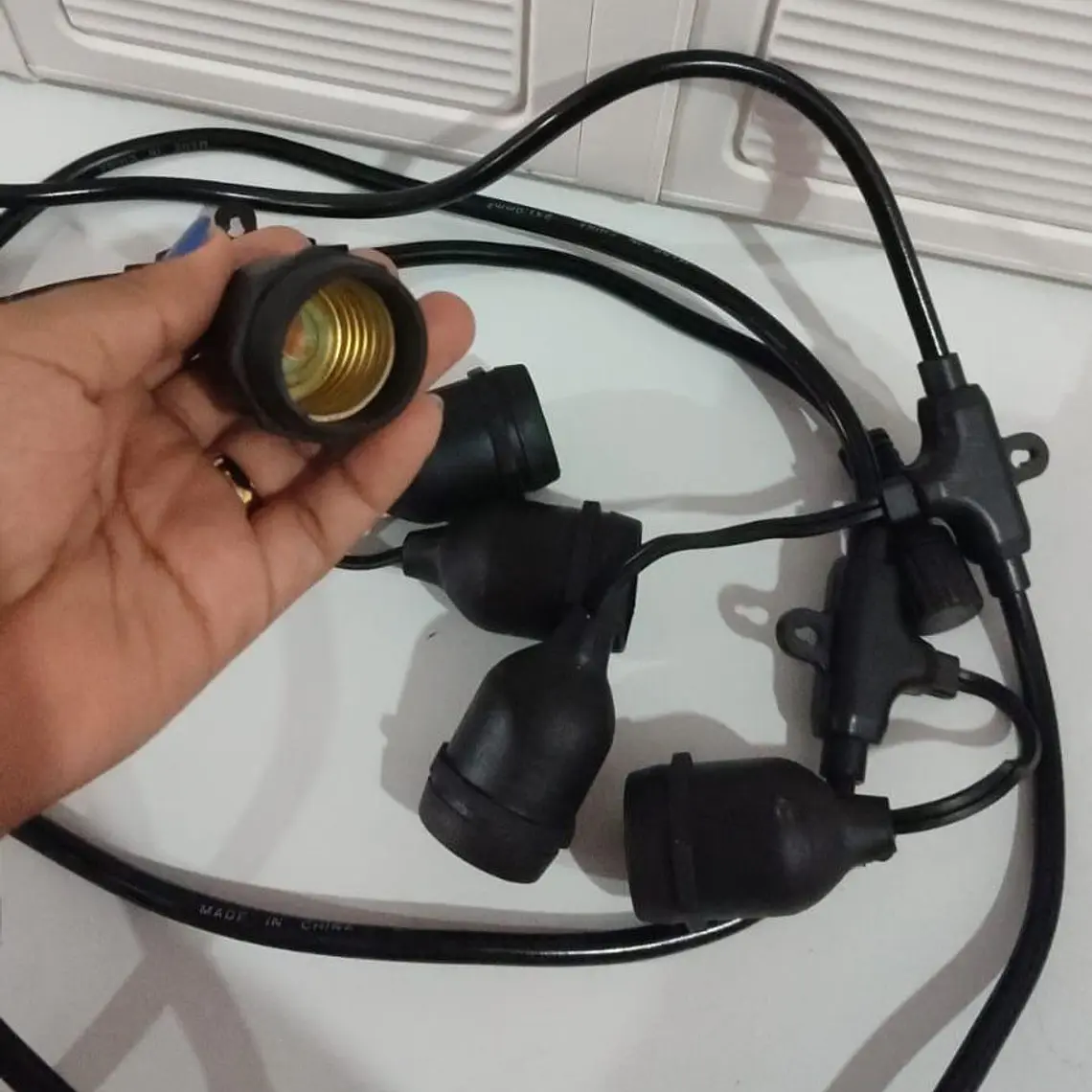💡 EXTENSION 10MTS CON 20 SOCKET PARA FOCOS NO INCLUIDOS MOD# XLJ-092 (BOLSA DE NAILO) 5