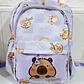 MOCHILA CAPYBARA CUADROS  MOD# WKS-24V05 - Miniatura 4