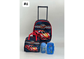 COMBO MOCHILA 3D PREESCOLAR CON RUEDAS PARA NIÑO MOD# 6208