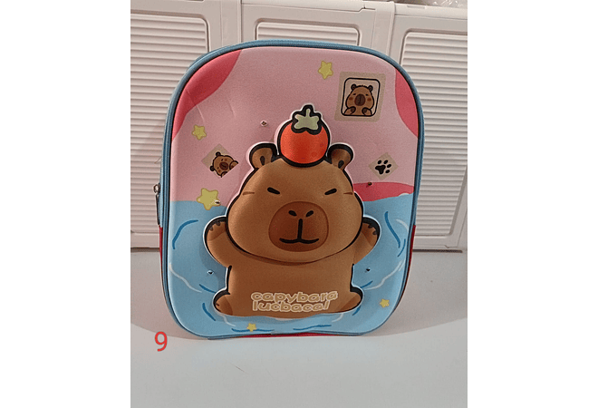 MOCHILA PREESCOLAR DISEÑO CAPYBARA CON LUZ LED MOD# 902