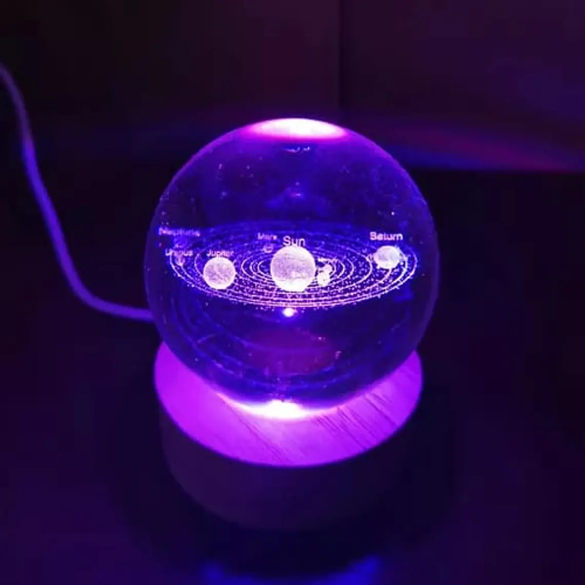 ✨ESFERA PEQUEÑA DE CRISTAL LUZ DE COLORES 6CM 🔮 8