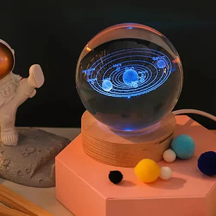 ✨ESFERA PEQUEÑA DE CRISTAL LUZ DE COLORES 6CM 🔮