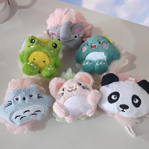  ESPONJITAS PARA DUCHA DISEÑO ANIMALITOS (AL AZAR)