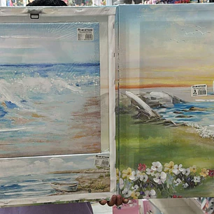 CUADRO DE PINTURA VARIOS DISEÑOS BAHIA/ FLORES