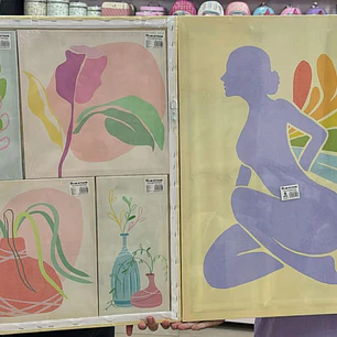 CUADRO DE PINTURA VARIOS DISEÑOS NATURALEZA/MUJER