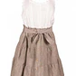 VESTIDO CASUAL BLANCO CON GRIS - Miniatura 1