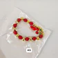 PULSERAS DE ORO LAMINADO DISEÑO FRESA Y CEREZA 🍒 🍓 - Miniatura 8
