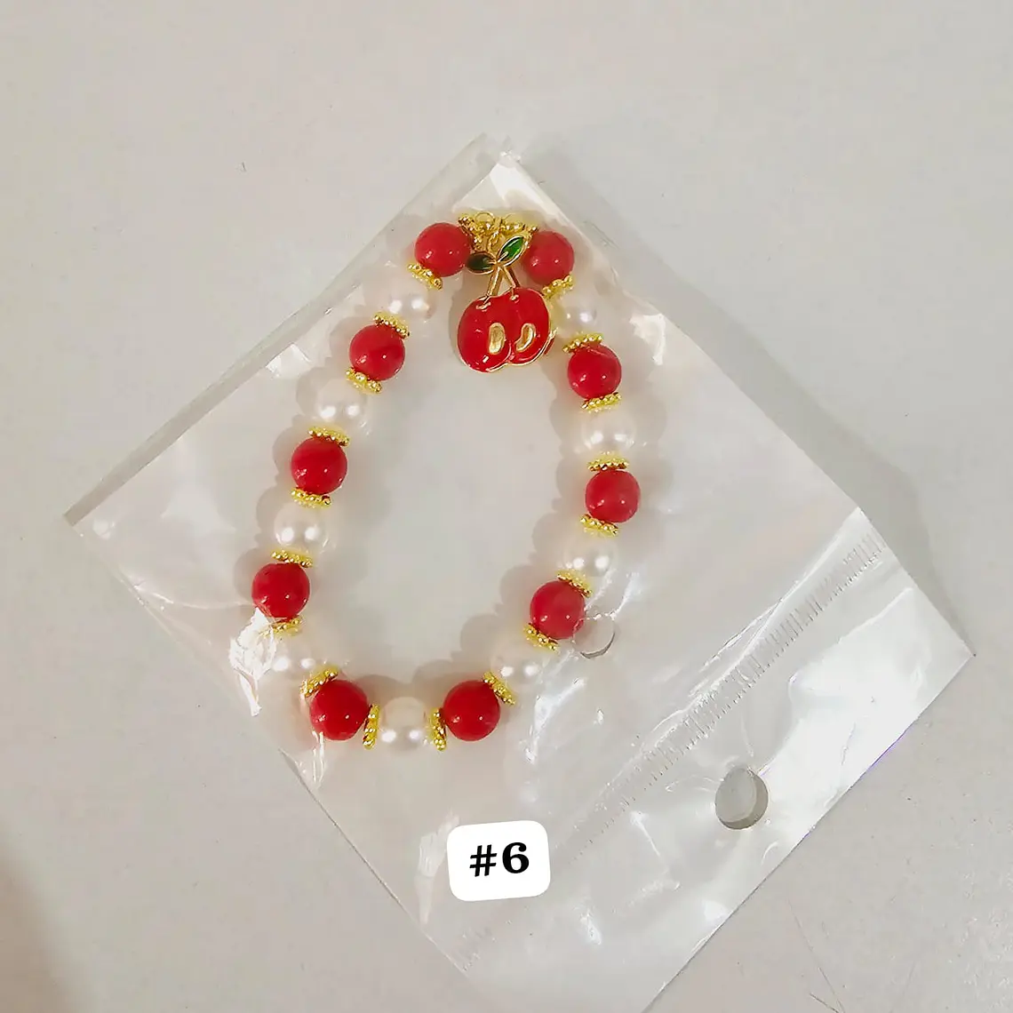 PULSERAS DE ORO LAMINADO DISEÑO FRESA Y CEREZA 🍒 🍓 9