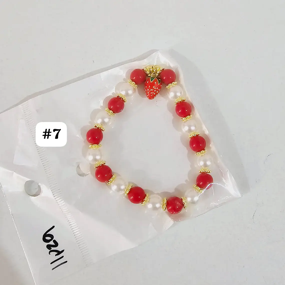 PULSERAS DE ORO LAMINADO DISEÑO FRESA Y CEREZA 🍒 🍓 10