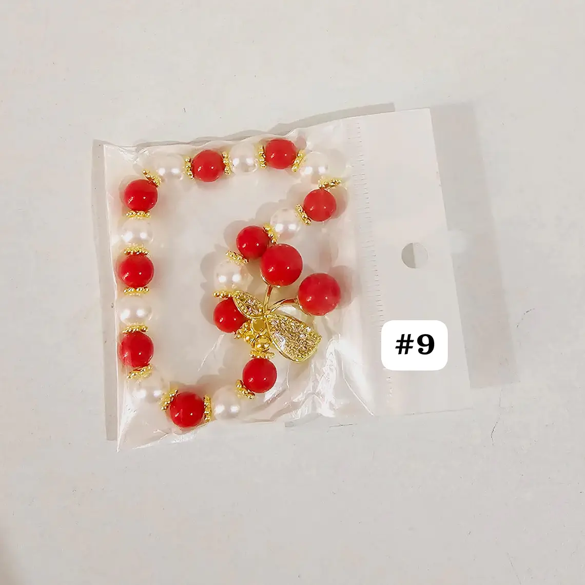 PULSERAS DE ORO LAMINADO DISEÑO FRESA Y CEREZA 🍒 🍓 12