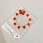 PULSERAS DE ORO LAMINADO DISEÑO FRESA Y CEREZA 🍒 🍓 - Miniatura 13