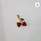 DIJES DE ORO LAMINADO DISEÑO FRESAS Y CERRZAS🍒🍓 - Miniatura 8
